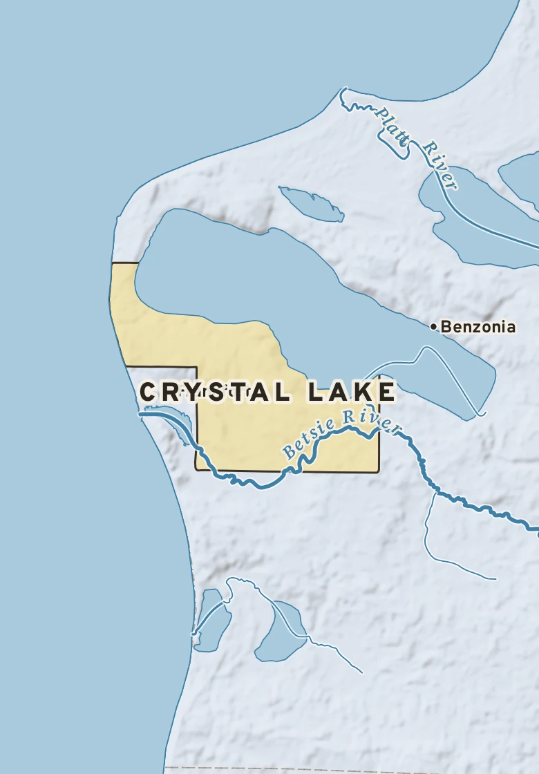 Atlas plate of Crystal Lake, Michigan.