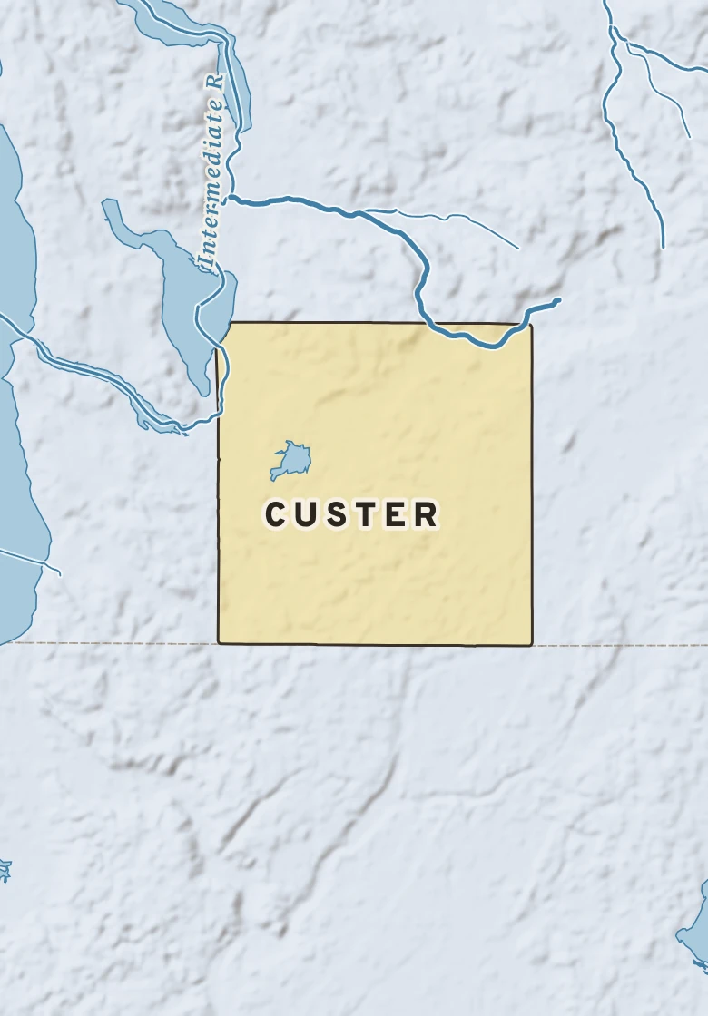 Atlas plate of Custer, Michigan.