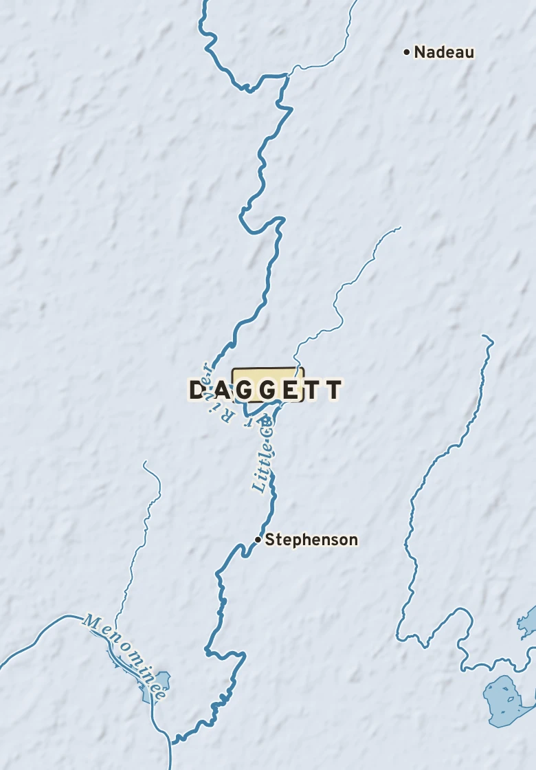 Atlas plate of Daggett, Michigan.