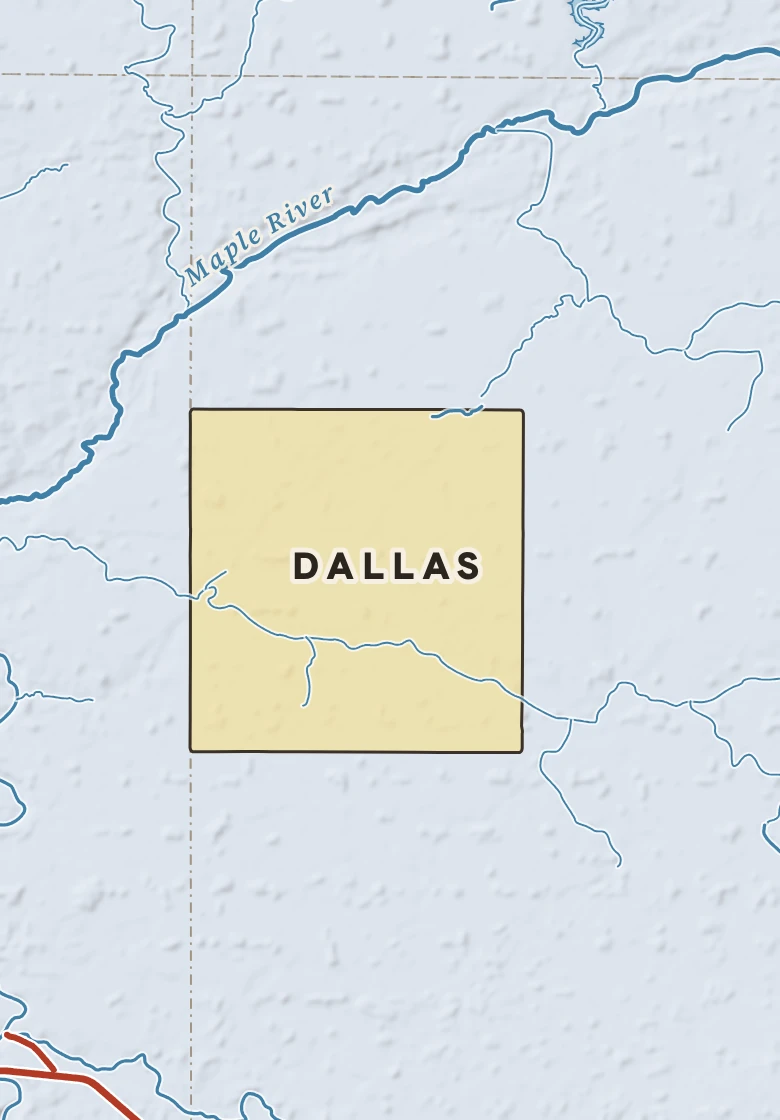 Atlas plate of Dallas, Michigan.