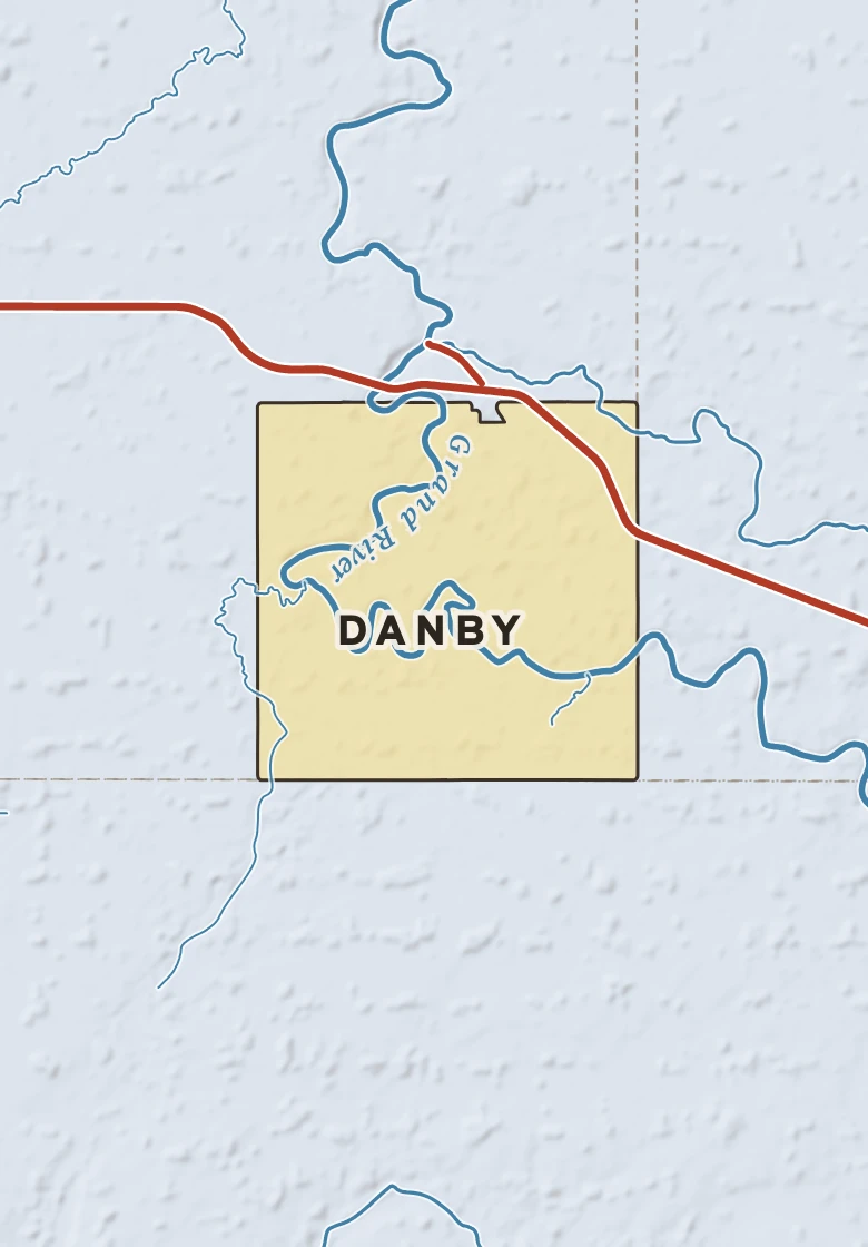 Atlas plate of Danby, Michigan.