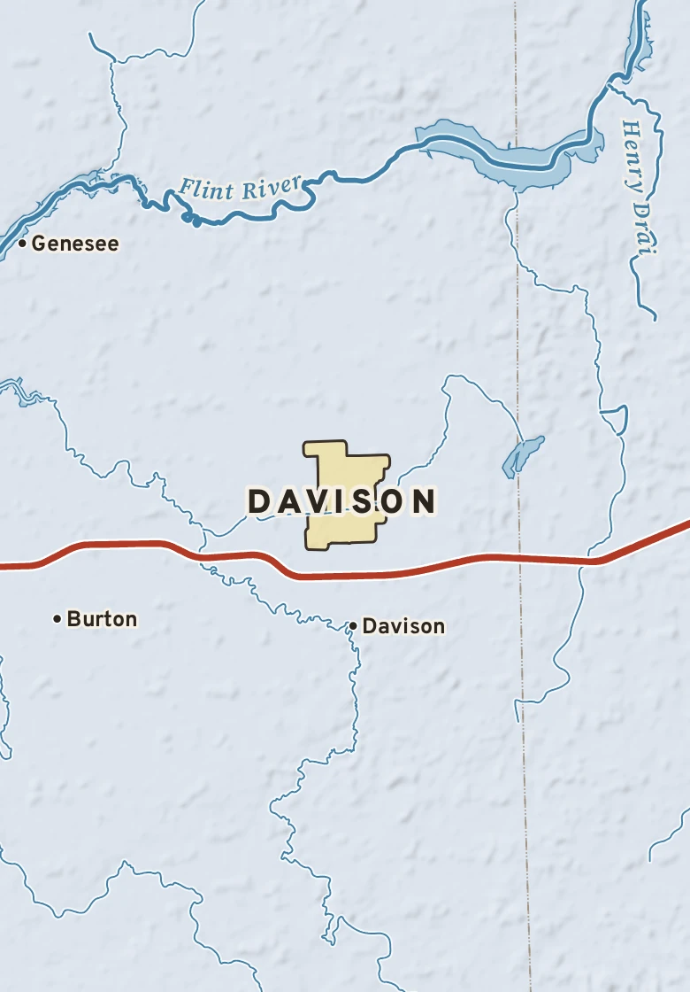 Atlas plate of Davison, Michigan.