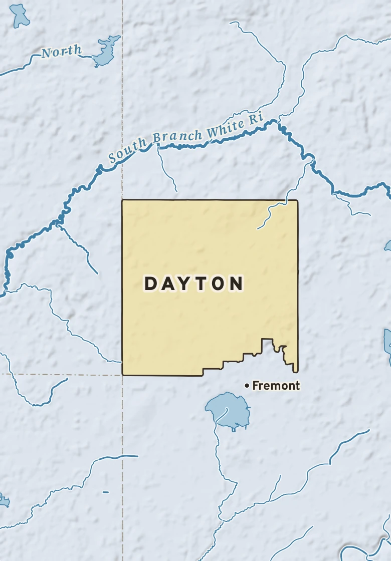 Atlas plate of Dayton, Michigan.