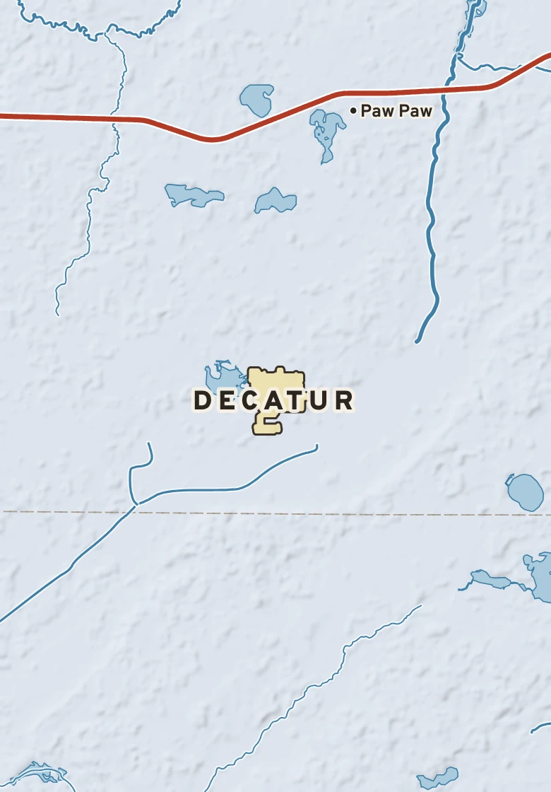 Atlas plate of Decatur, Michigan.