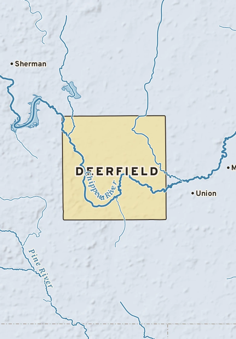 Atlas plate of Deerfield, Michigan.