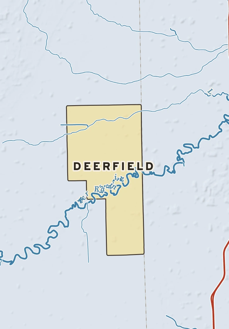 Atlas plate of Deerfield, Michigan.