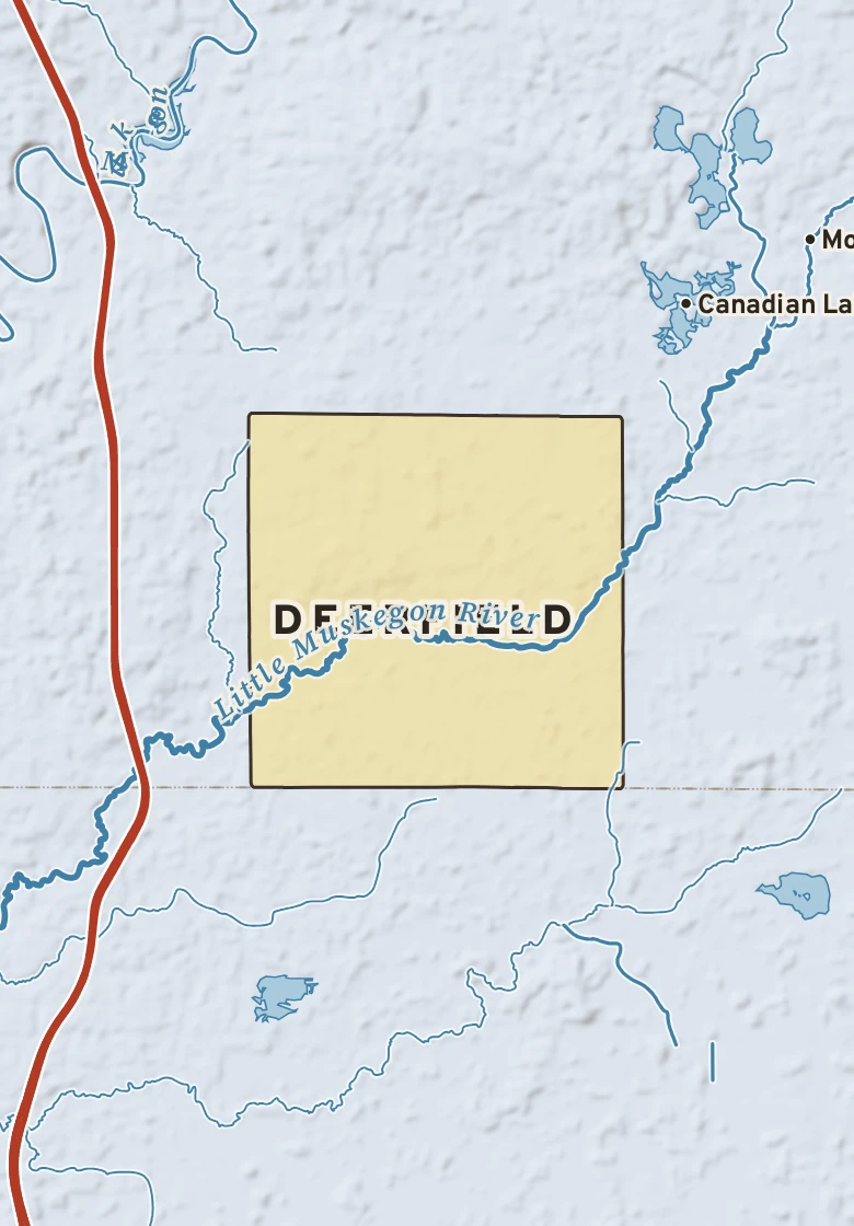Atlas plate of Deerfield, Michigan.