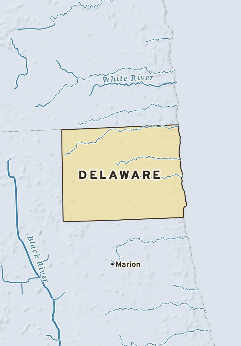 Atlas plate of Delaware, Michigan.