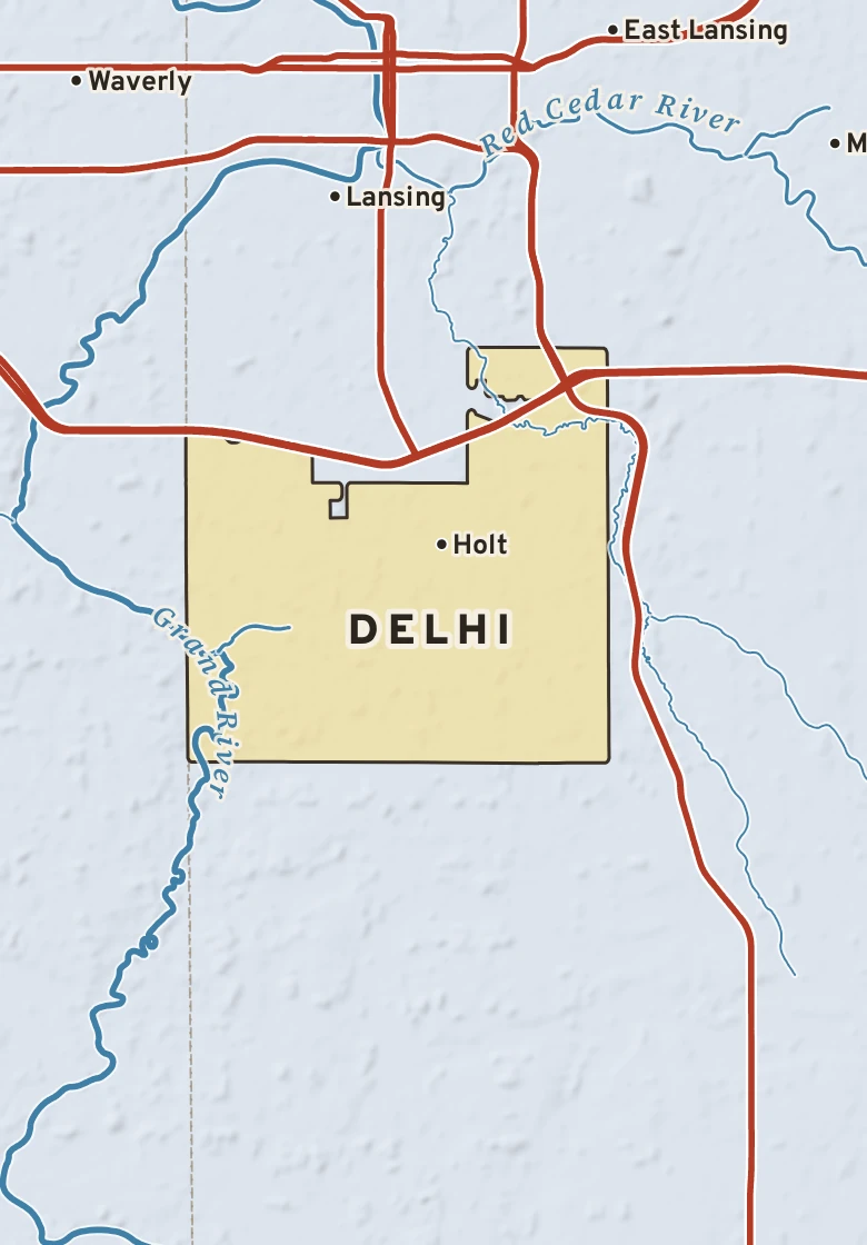 Atlas plate of Delhi, Michigan.