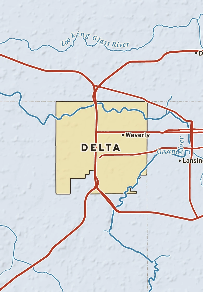 Atlas plate of Delta, Michigan.