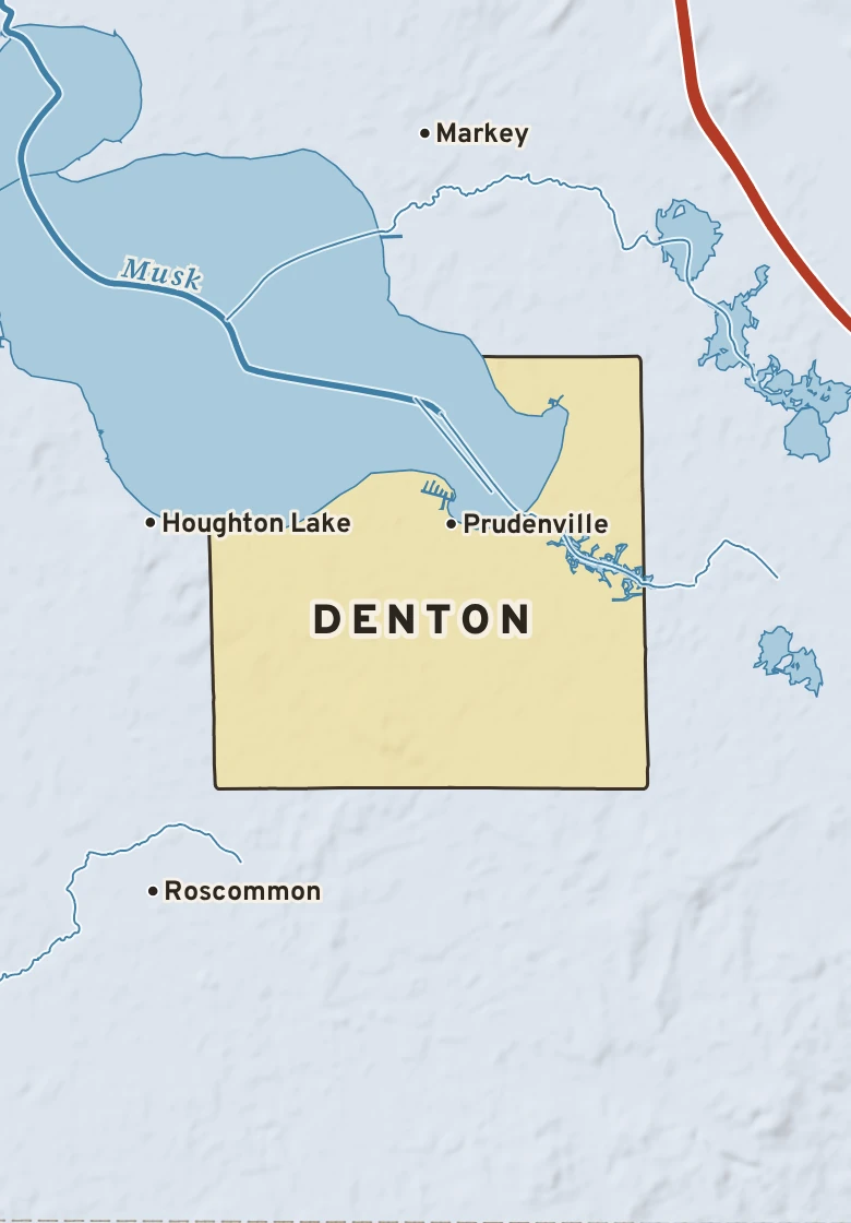 Atlas plate of Denton, Michigan.