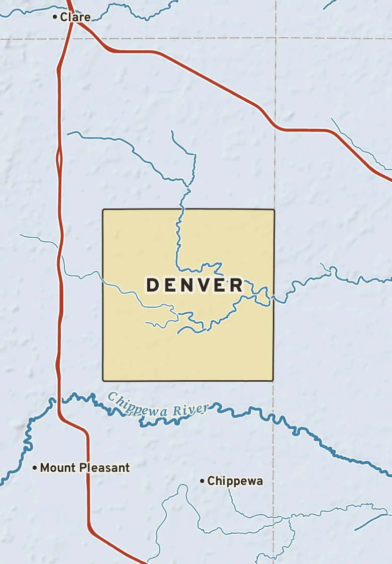Atlas plate of Denver, Michigan.