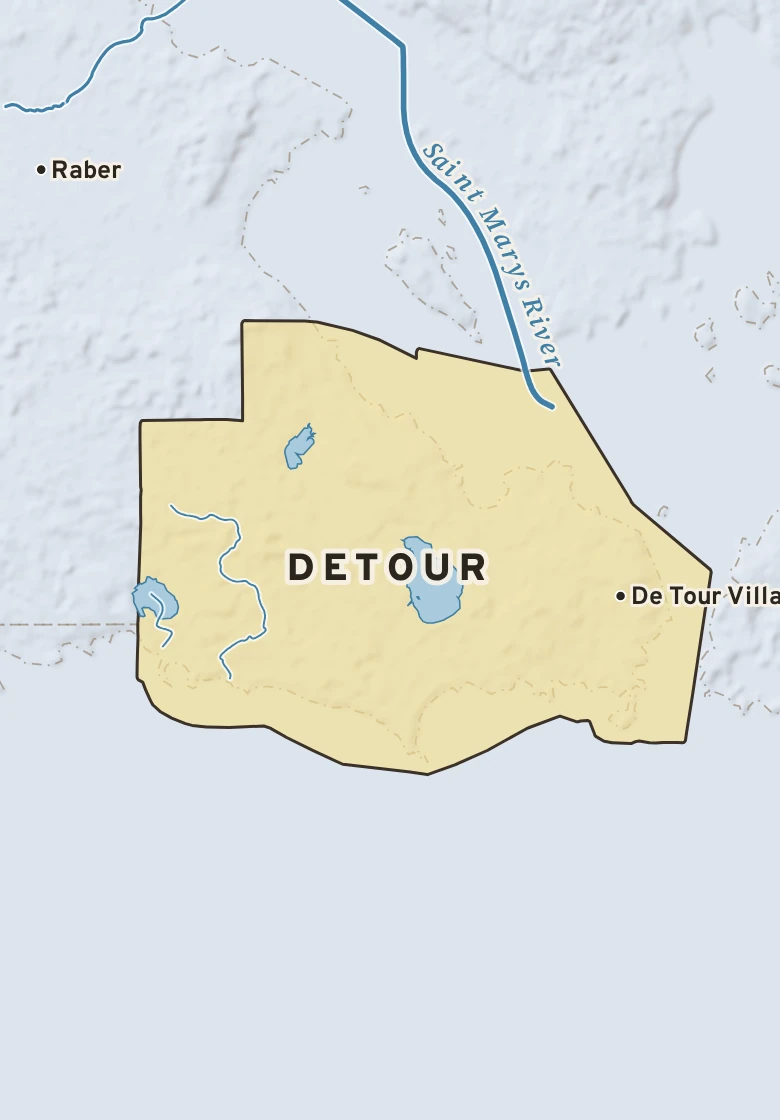 Atlas plate of Detour, Michigan.