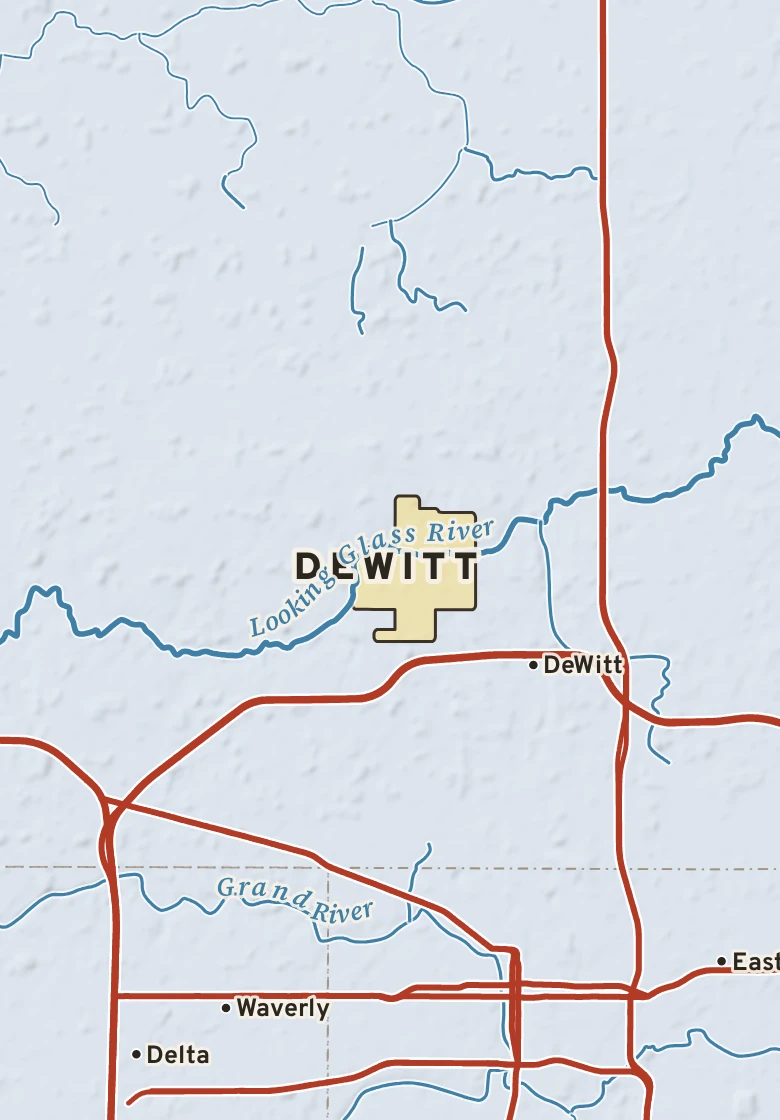 Atlas plate of DeWitt, Michigan.
