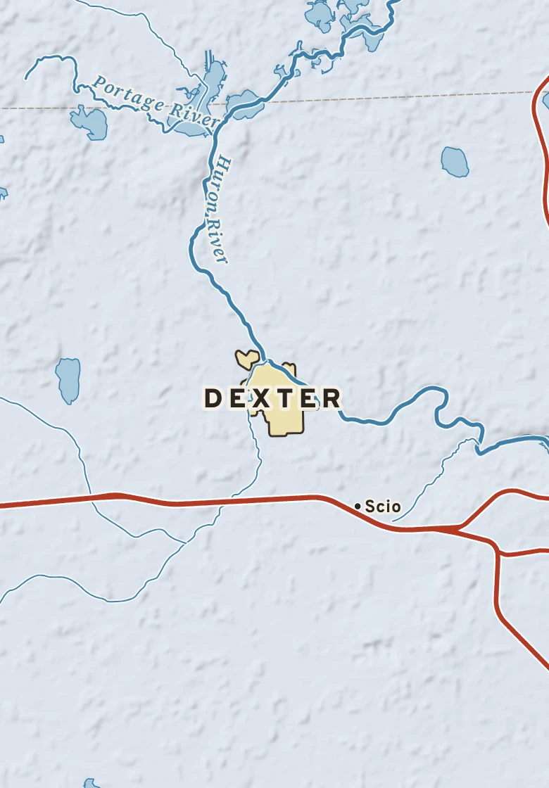 Atlas plate of Dexter, Michigan.