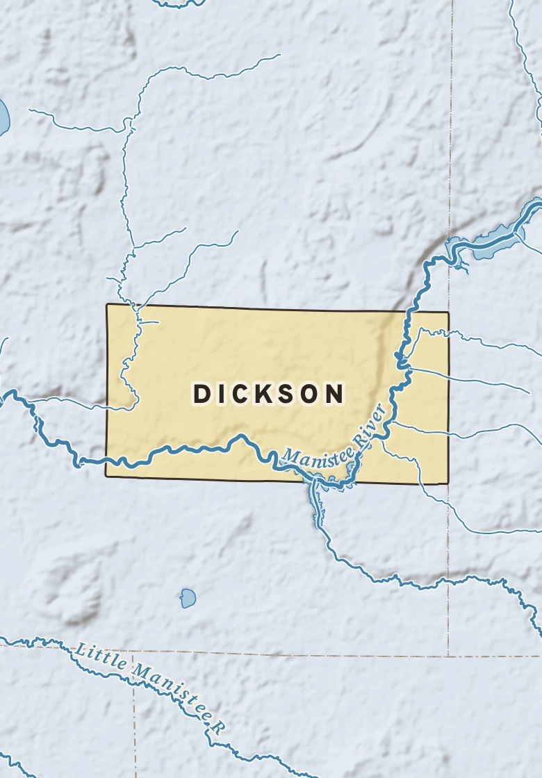 Atlas plate of Dickson, Michigan.
