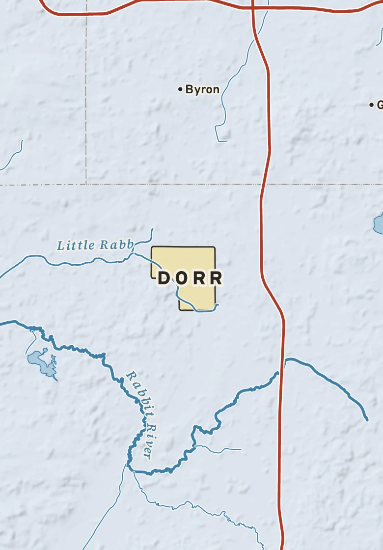 Atlas plate of Dorr, Michigan.