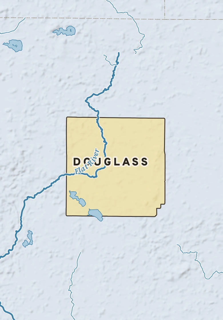 Atlas plate of Douglass, Michigan.