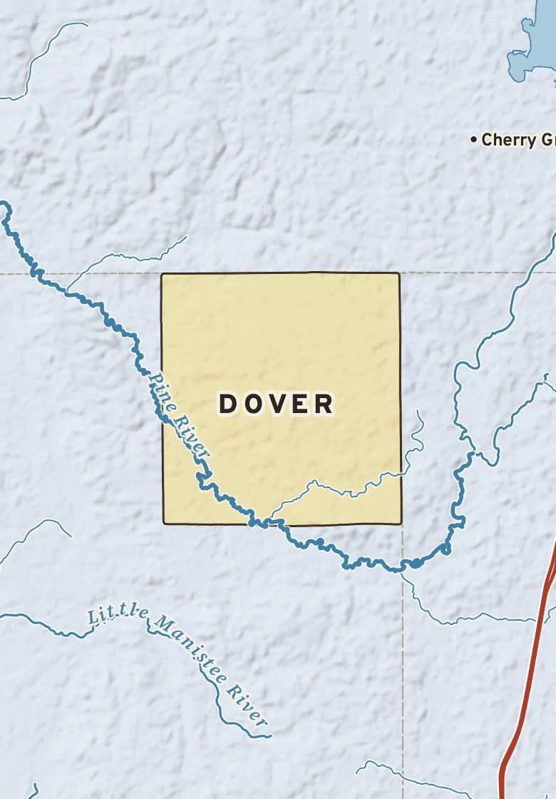 Atlas plate of Dover, Michigan.