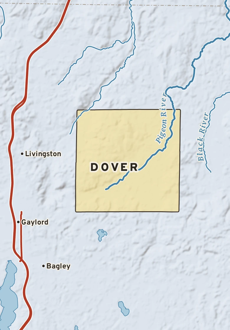 Atlas plate of Dover, Michigan.