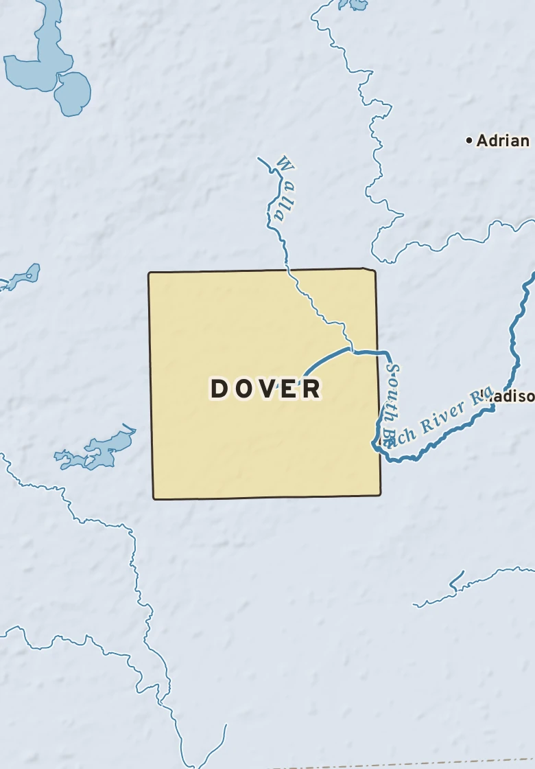 Atlas plate of Dover, Michigan.