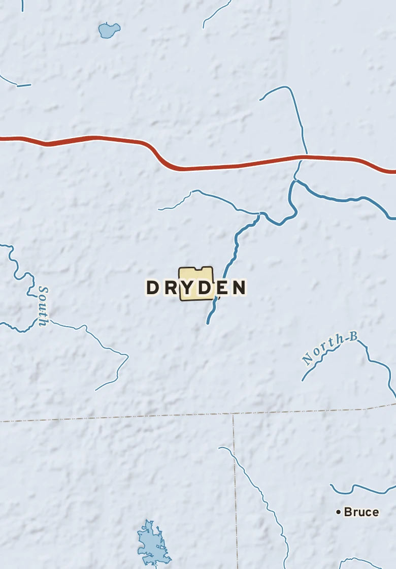 Atlas plate of Dryden, Michigan.
