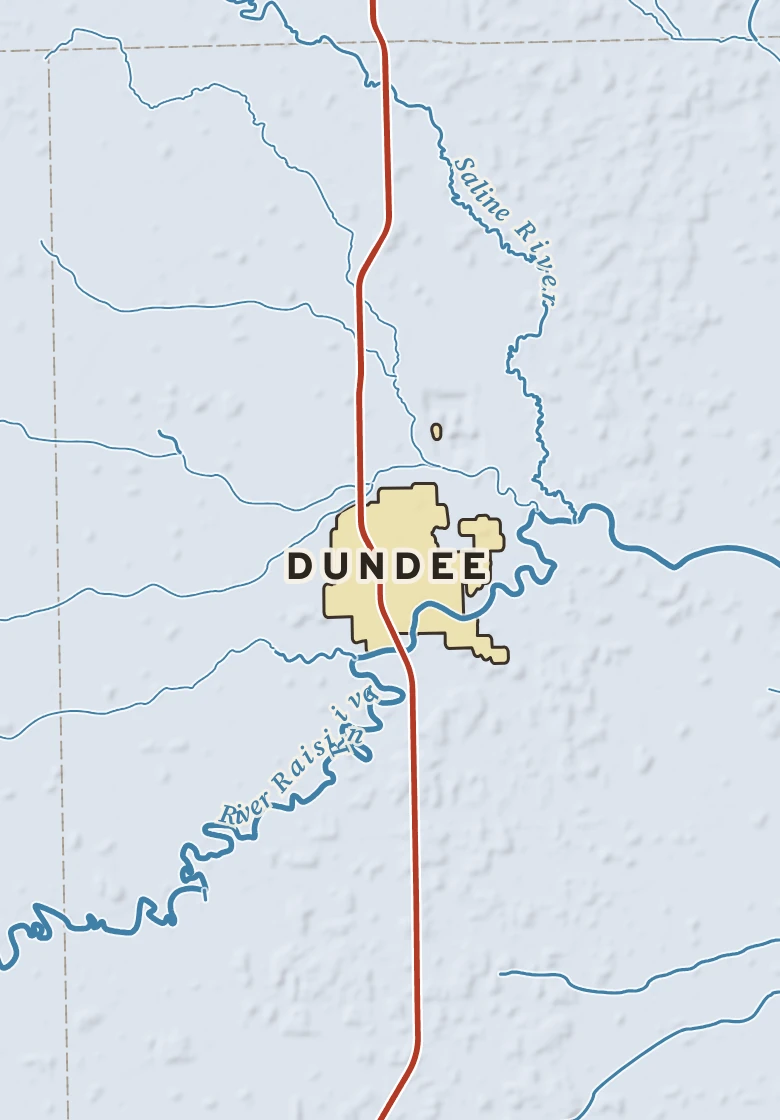 Atlas plate of Dundee, Michigan.