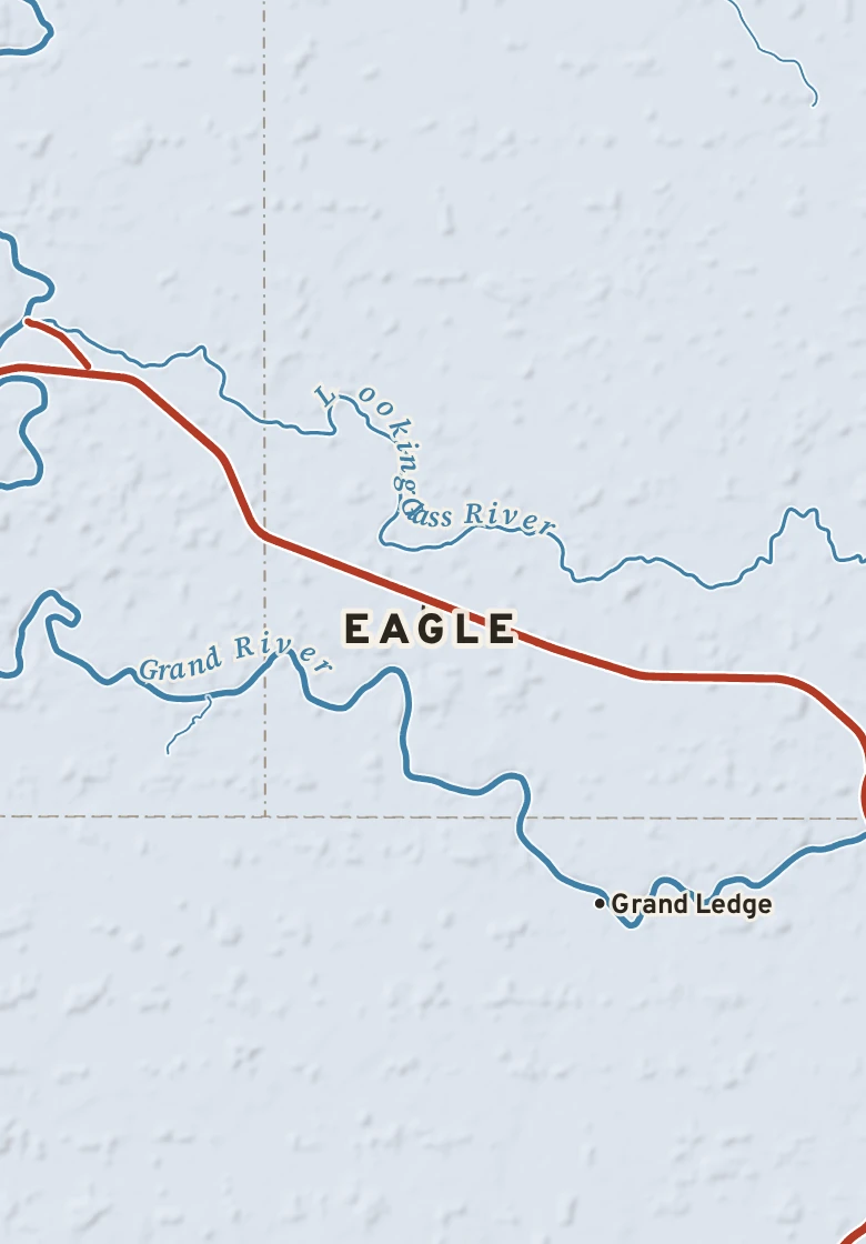 Atlas plate of Eagle, Michigan.