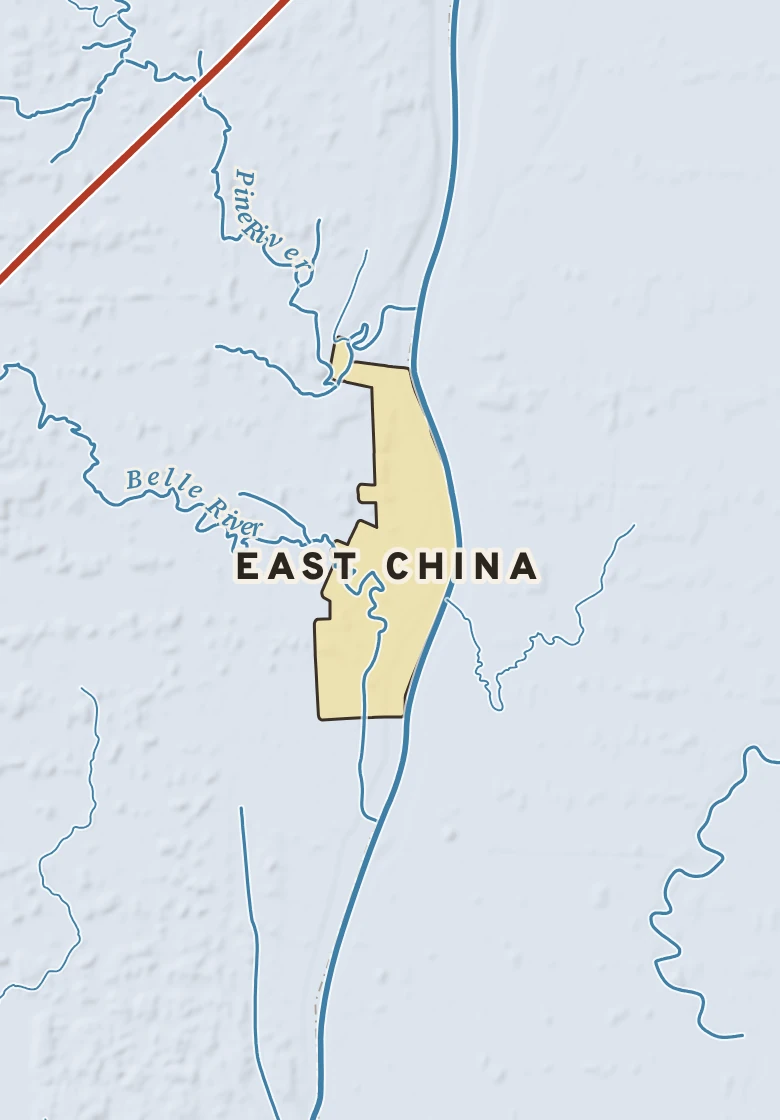 Atlas plate of East China, Michigan.