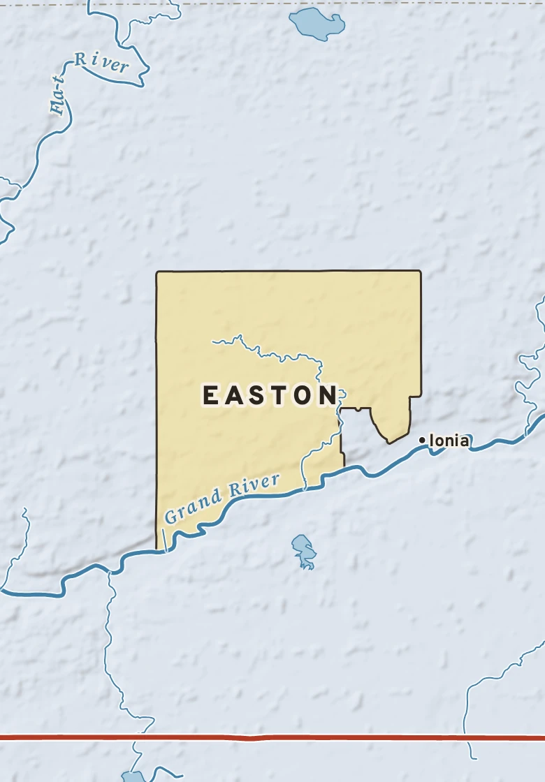 Atlas plate of Easton, Michigan.