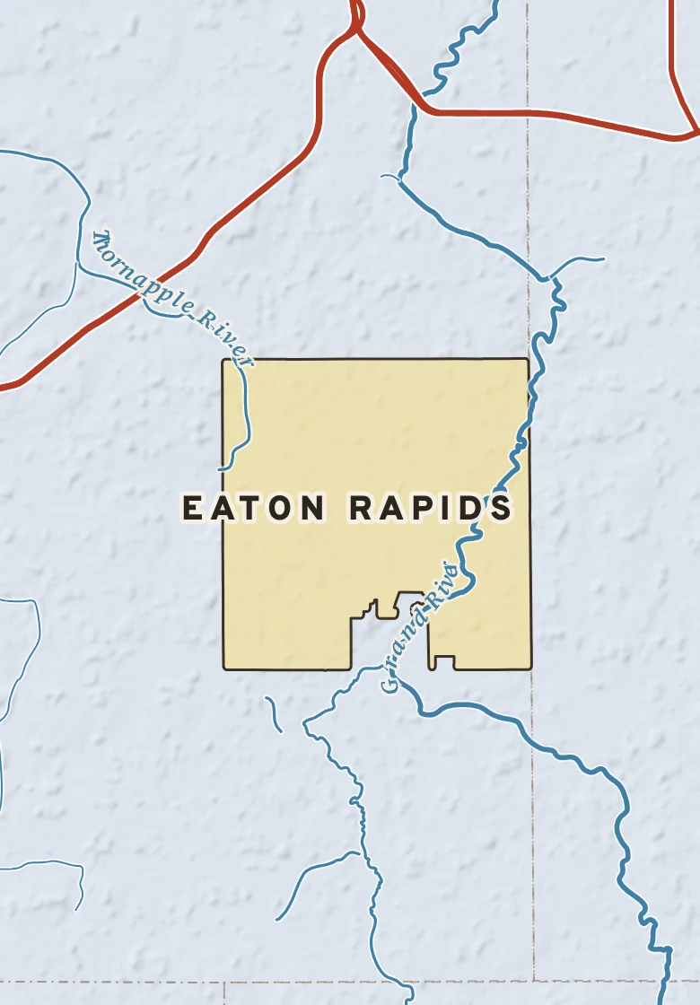 Atlas plate of Eaton Rapids, Michigan.