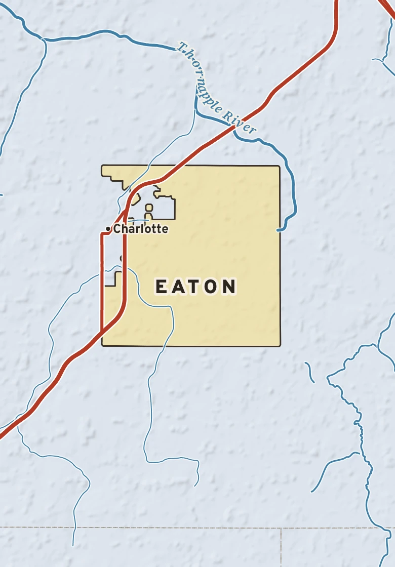Atlas plate of Eaton, Michigan.