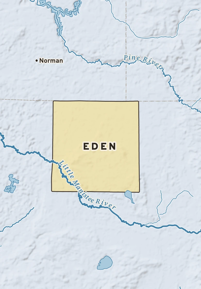 Atlas plate of Eden, Michigan.