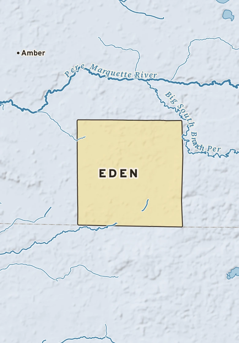 Atlas plate of Eden, Michigan.
