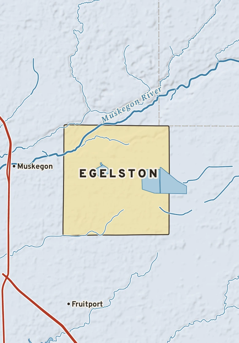 Atlas plate of Egelston, Michigan.