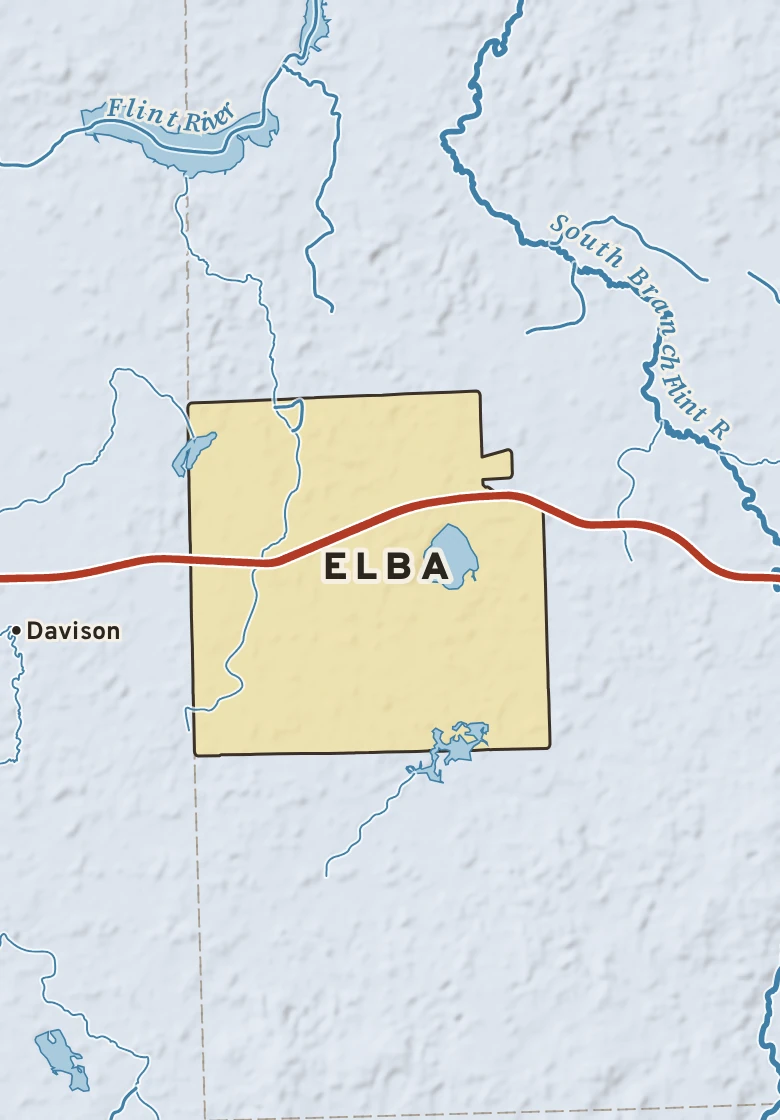 Atlas plate of Elba, Michigan.