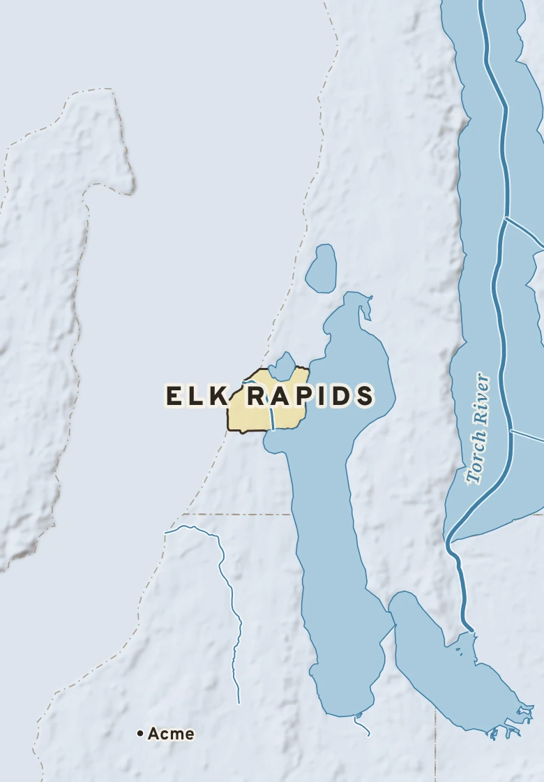 Atlas plate of Elk Rapids, Michigan.