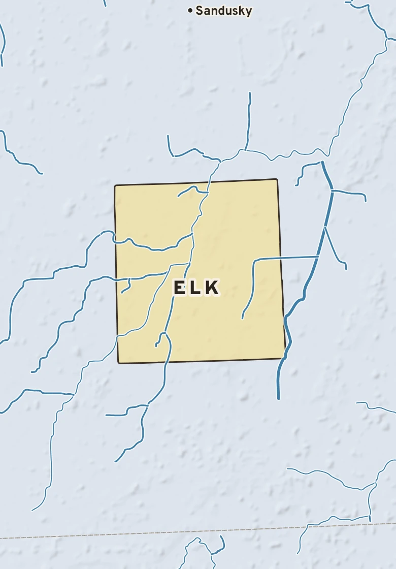 Atlas plate of Elk, Michigan.