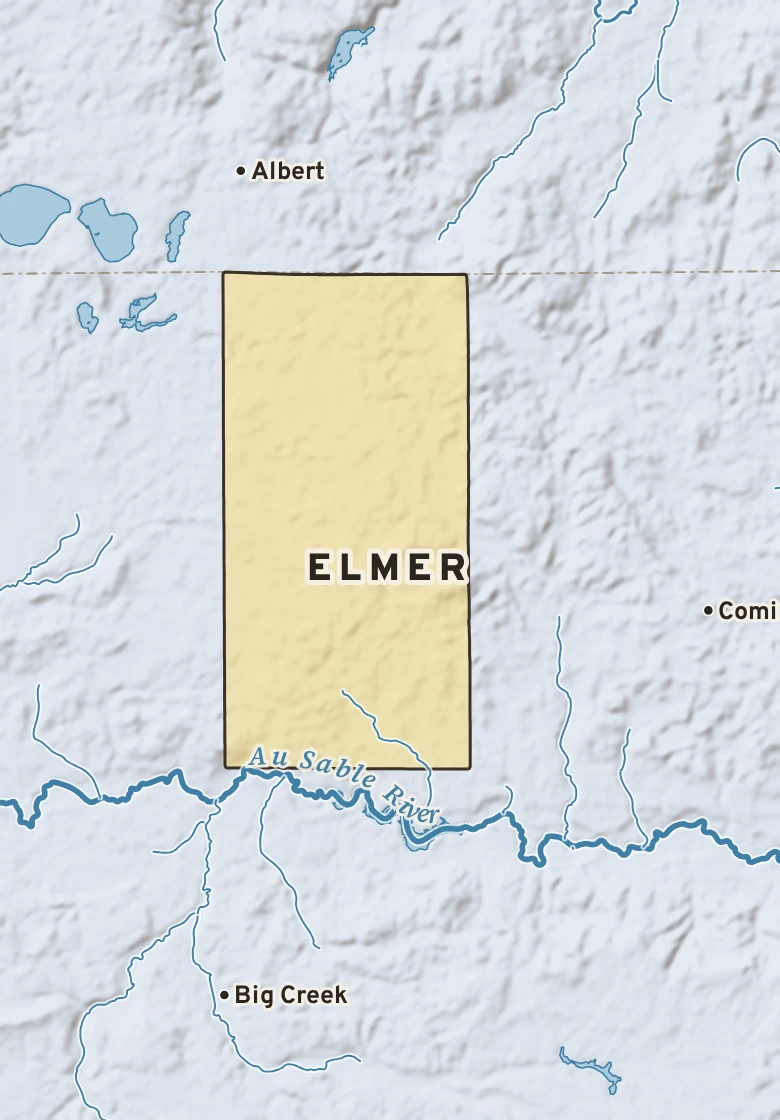Atlas plate of Elmer, Michigan.