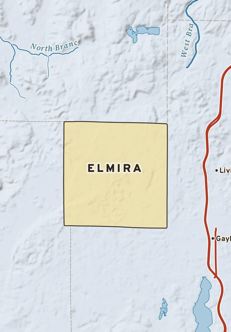 Atlas plate of Elmira, Michigan.