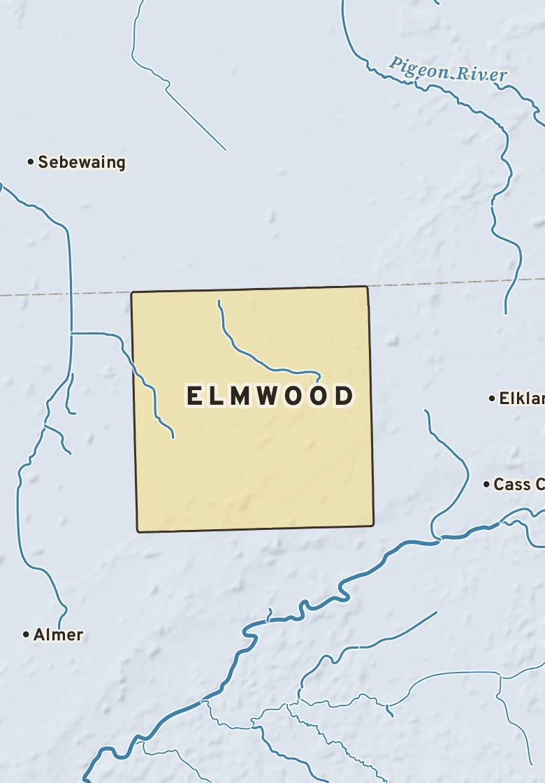 Atlas plate of Elmwood, Michigan.