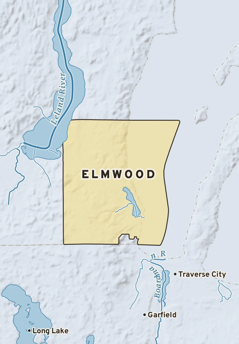 Atlas plate of Elmwood, Michigan.