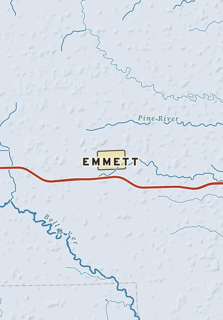Atlas plate of Emmett, Michigan.