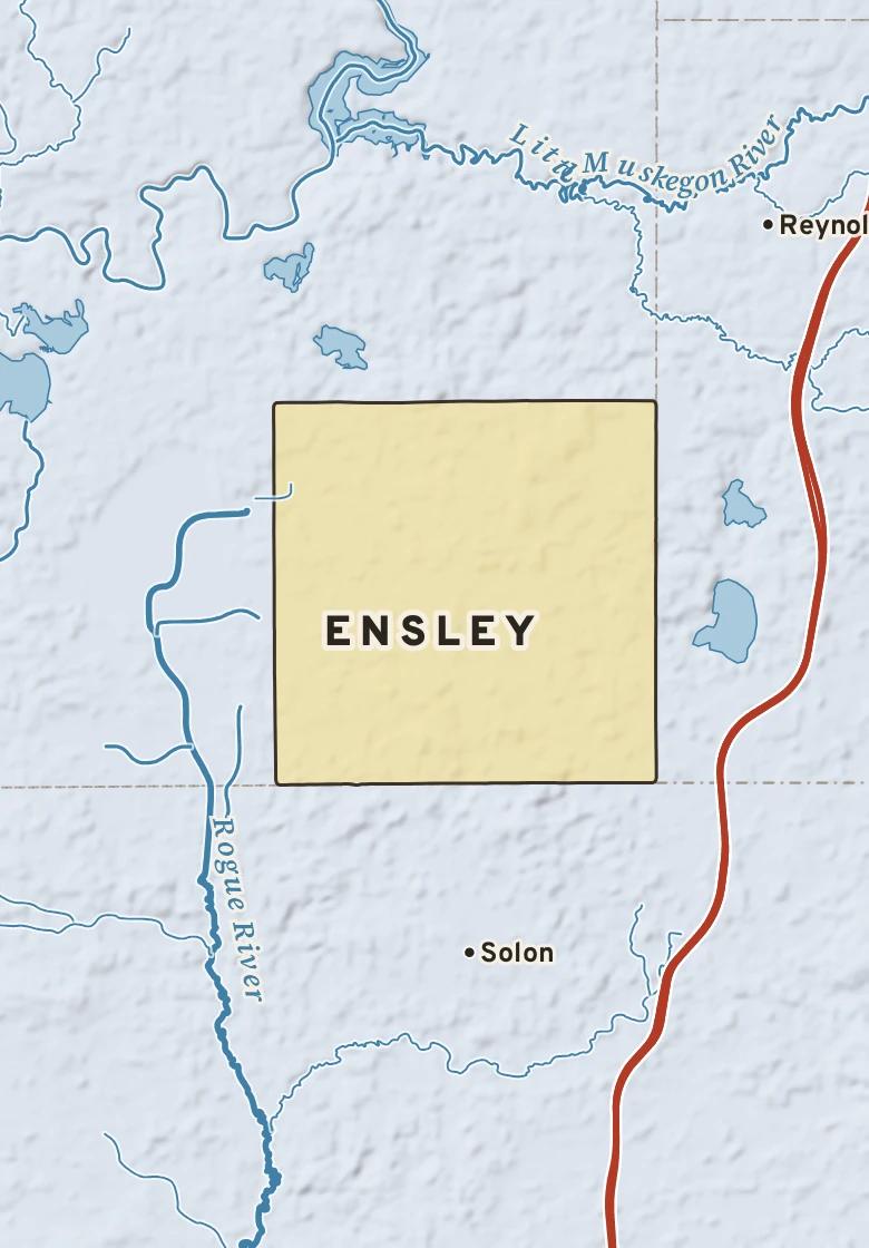 Atlas plate of Ensley, Michigan.