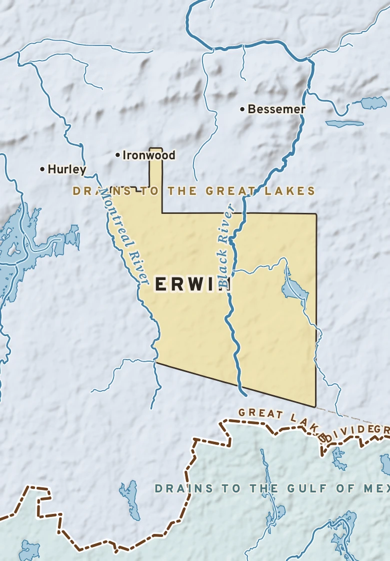 Atlas plate of Erwin, Michigan.