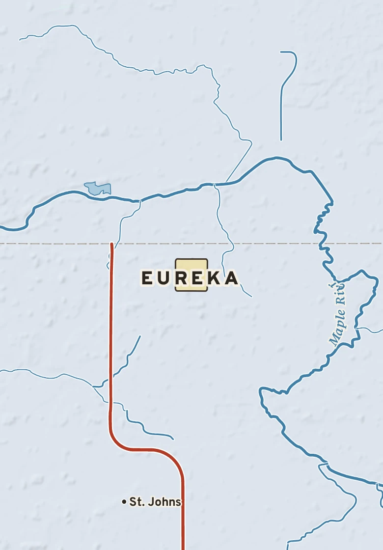 Atlas plate of Eureka, Michigan.