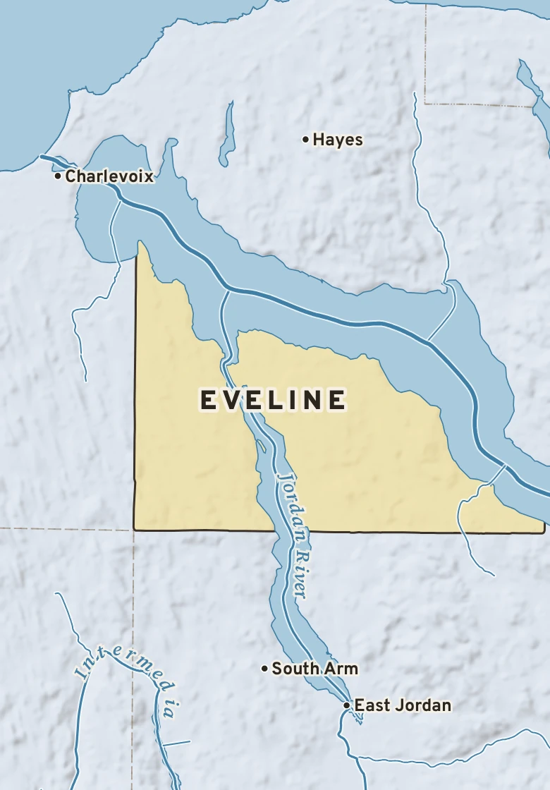 Atlas plate of Eveline, Michigan.