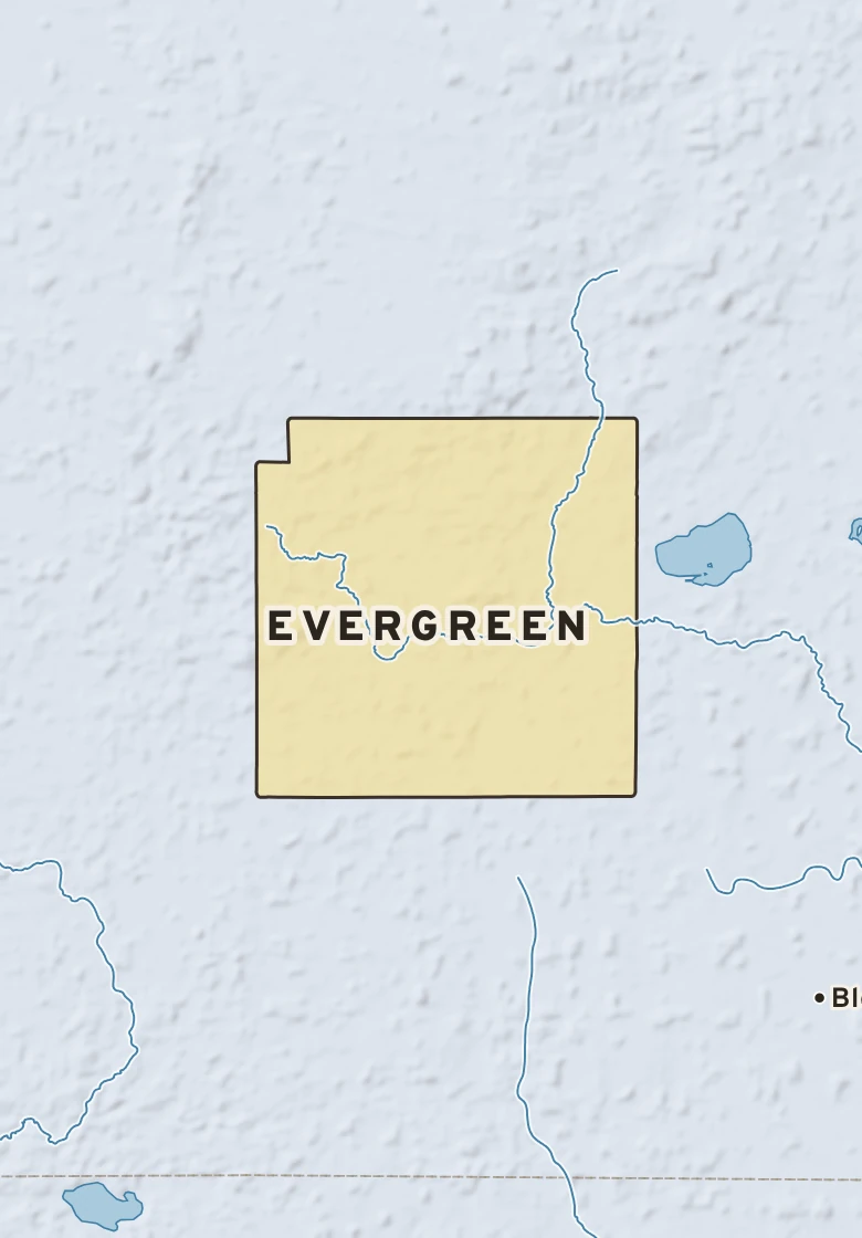 Atlas plate of Evergreen, Michigan.