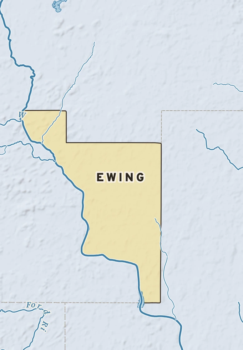 Atlas plate of Ewing, Michigan.