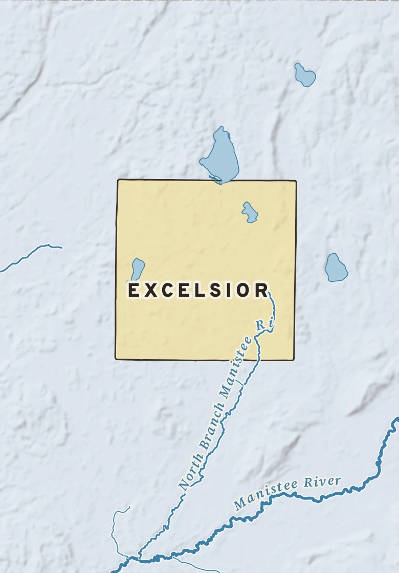 Atlas plate of Excelsior, Michigan.